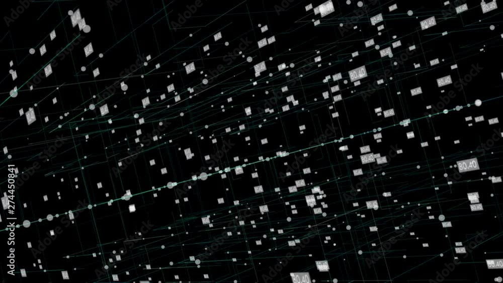 Aufkleber Digital binary code matrix background,  scientific technology data binary code network conveying connectivity complex