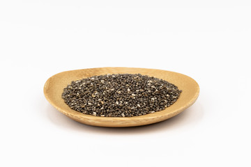 chia seeds in bamboo bawl