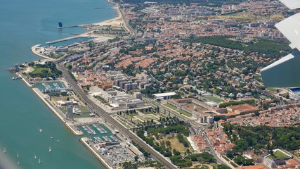 Naklejka premium Vogelperspektive Lissabon, Lissabon von oben, Lissabon Stadtüberblick