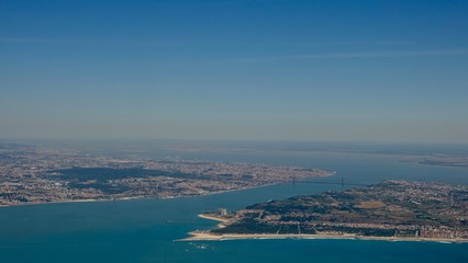 Obraz premium Vogelperspektive Lissabon, Lissabon von oben, Lissabon Stadtüberblick