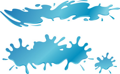 Clear Water Droplets Banner Set