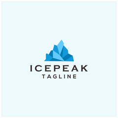 Fototapeta na wymiar ice peak mountain mosaic logo illustration vector icon download