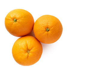 Three navel oranges