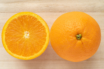 Half cut Navel orange