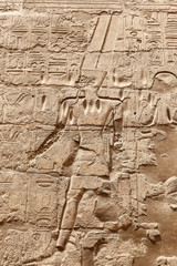 Egyptian Hieroglyphs in Luxor Temple, Luxor, Egypt