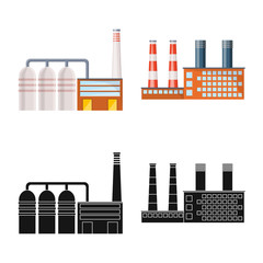 Fototapeta premium Isolated object of production and structure symbol. Set of production and technology vector icon for stock.
