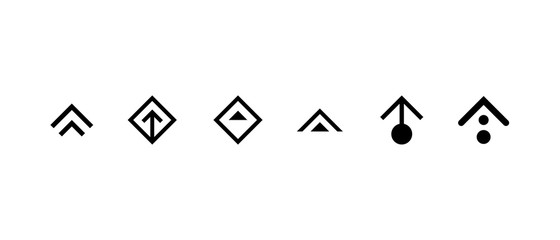 Swipe arrow up button set. Application and social network scroll icons for stories and website design template. Vector illustration