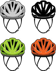 Cyclist Helmet Front, 3d