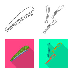 Vector design of beauty and fashion logo. Set of beauty and female vector icon for stock.