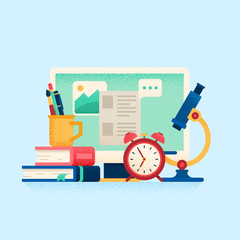 Online education concept.