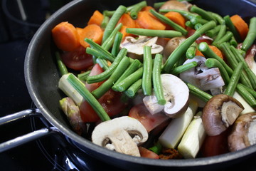 Gemüse in der Pfanne
