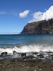Cliffs in volcanic island