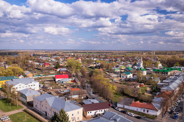 Fototapeta na wymiar Old russian city Suzdal from above