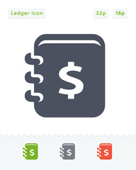 Ledger & Dollar Sign - Sticker Icons