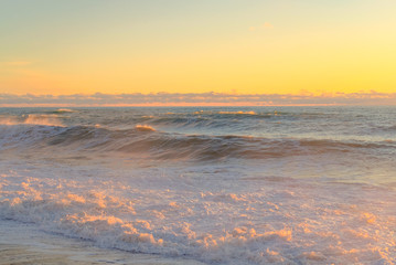 Fototapeta na wymiar Colorful sunset on the sea. Beautiful nature.