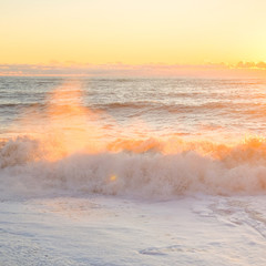 Colorful sunset on the sea. Beautiful nature.