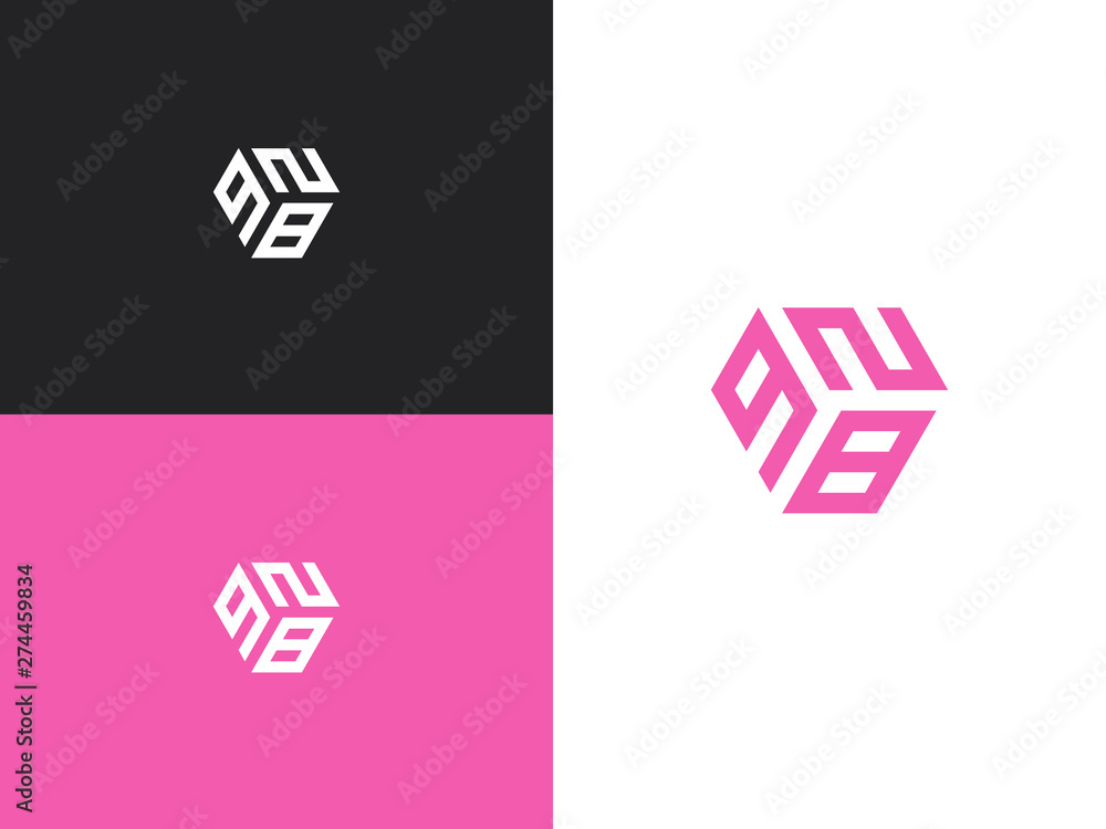 Canvas Prints combination number, stylish vector emblem for design
