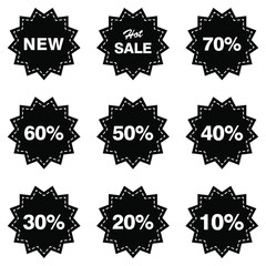 Vector stickers  price tag  banner  label. 