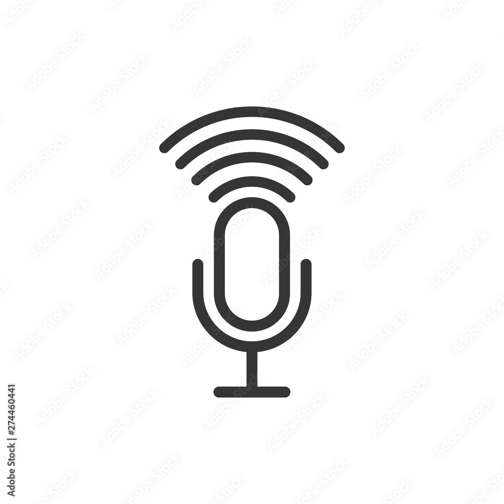 Poster podcast icon template black color editable. podcast symbol flat vector sign isolated on white backgr