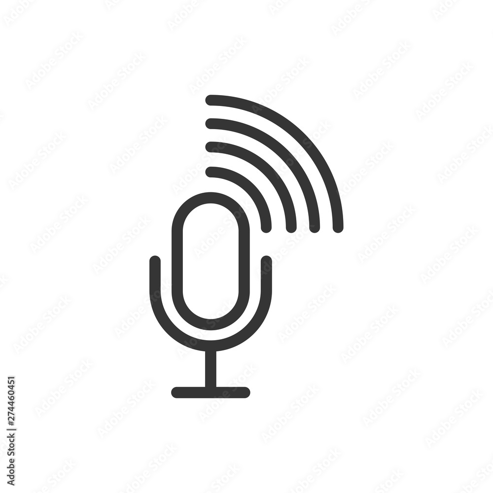 Poster podcast icon template black color editable. podcast symbol flat vector sign isolated on white backgr