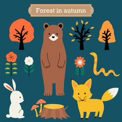 森の動物たち