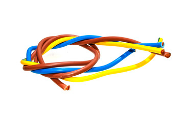 electrical wire isolated on white background