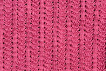 Abstract textured background of close up detail of knitting in a handmade sweater