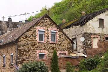 Fototapeta na wymiar Stone house in a nordic place (Moselkern, Germany, Europe)