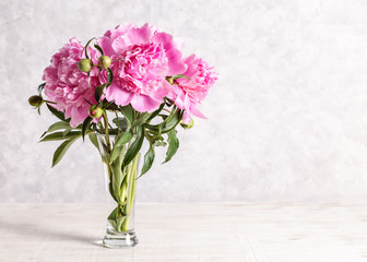 Bouquet of pink peonies