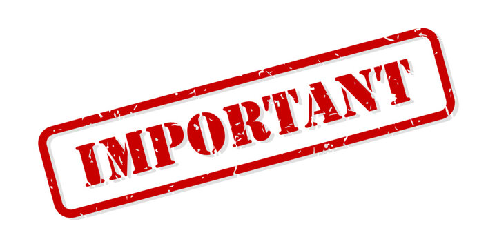 Important Rubber Stamp Vector