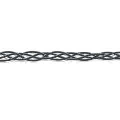 Black electric cables intertwined into a braid - vector illustration