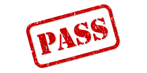 Pass Rubber Stamp Vector