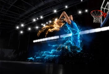 Zelfklevend Fotobehang Man basketball player © Andrey Burmakin