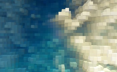 Abstract cube 3d extrude background, wallpaper futuristic.