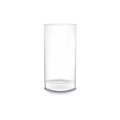 Water or alcohol beverage glass the realistic vector mockup illustration isolated.