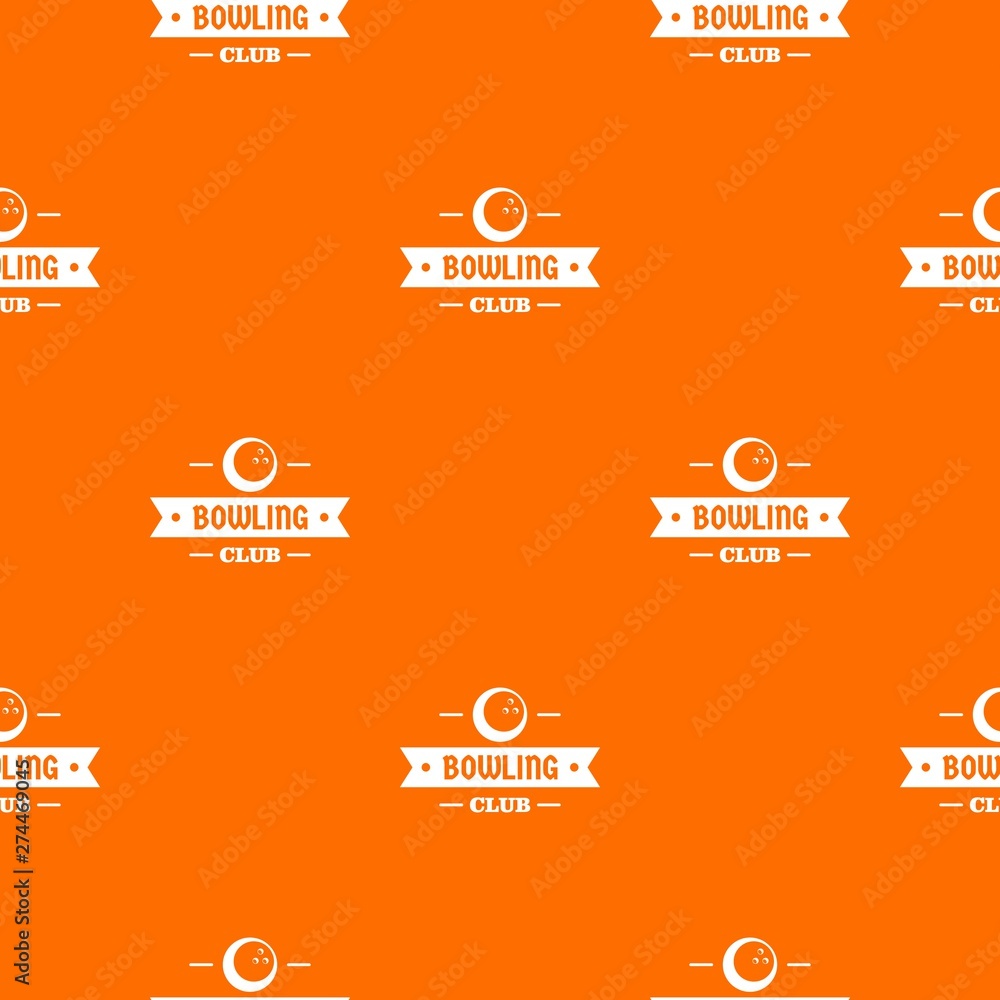 Poster bowling pattern vector orange for any web design best