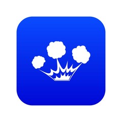 Explosion icon digital blue for any design isolated on white vector illustration