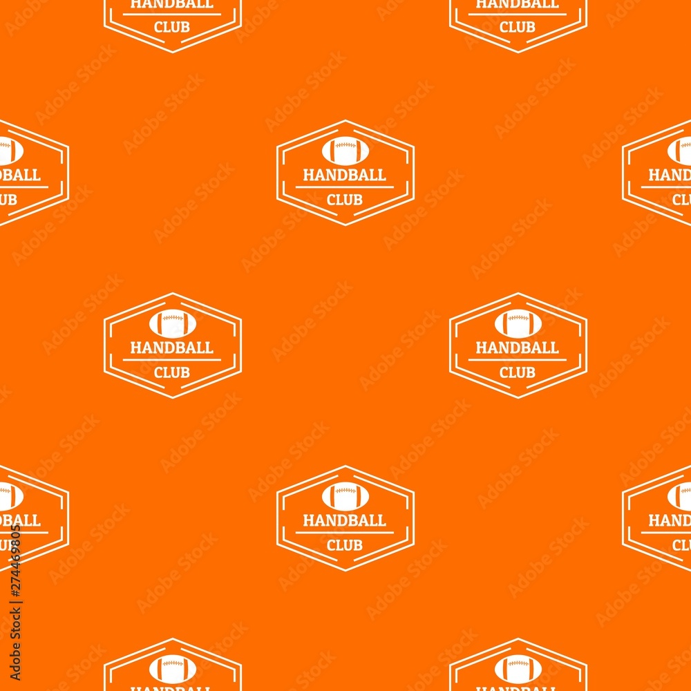 Poster handball pattern vector orange for any web design best