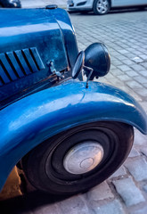 vintage car - bluish color effect