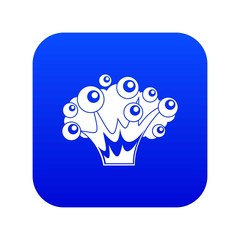 High power explosion icon digital blue for any design isolated on white vector illustration