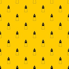 Baby milk bottle pattern seamless vector repeat geometric yellow for any design