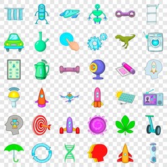 Laboratory icons set. Cartoon style of 36 laboratory vector icons for web for any design