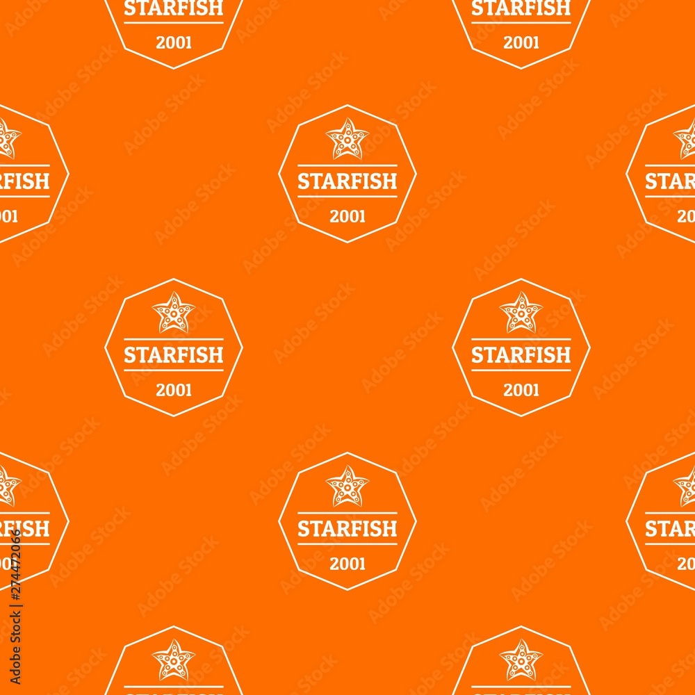 Poster starfish pattern vector orange for any web design best