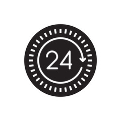 24 hours vector icon