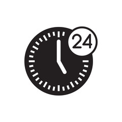24 hours vector icon