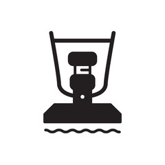 plate compactor vector icon