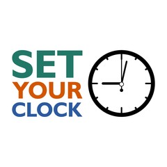 Set your clock sign, icon, logo