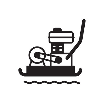 Plate Compactor Vector Icon