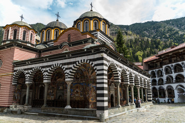 Fototapeta na wymiar Rila Monastery, Bulgaria. The Rila Monastery is the largest and most famous Eastern Orthodox monastery in Bulgaria.