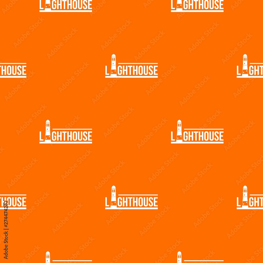 Poster lighthouse pattern vector orange for any web design best